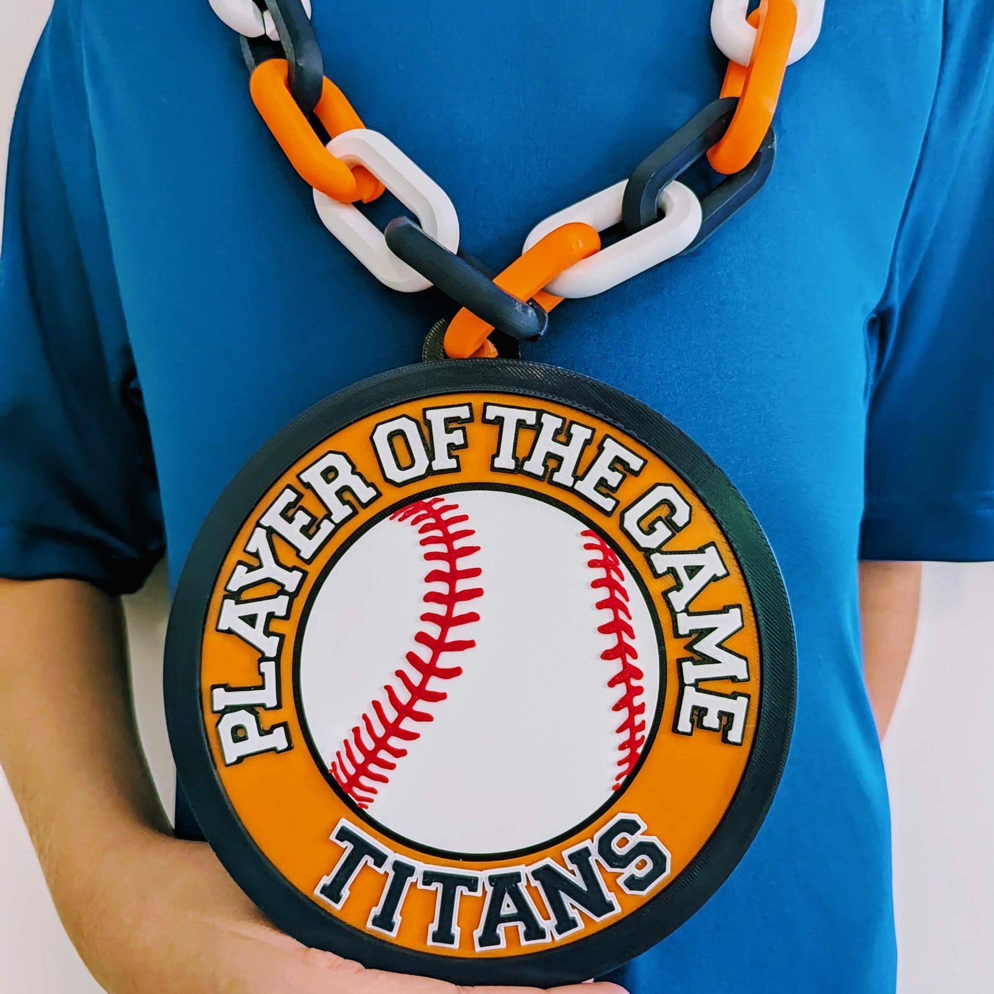 big medal baseball theme big chain